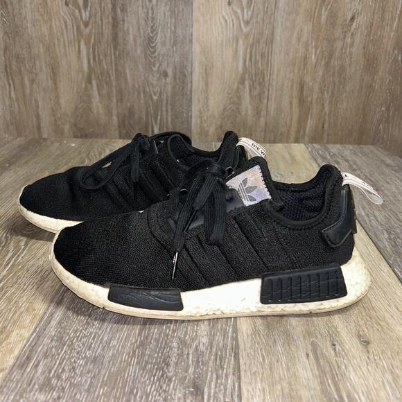Adidas NMD R1 Womens US Size 7.5 Black White Athletic Sneaker Shoes BD8026 - Picture 5 of 11